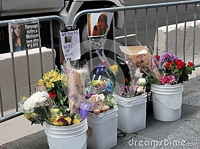 Tribute To Teenage Victim Editorial Stock Photo